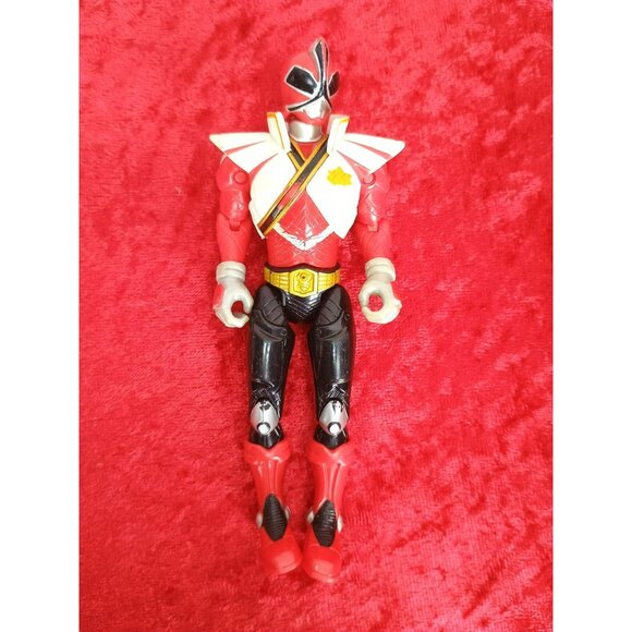 Power Rangers Samurai Super Mega Ranger Fire Red Ranger 4" Action Figure - Picture 2 of 5